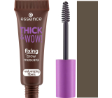 Essence Thick & Wow! maskara na obočie s vláknami 03 Brunette Brown 6 ml