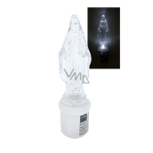 Sviečka LED svietiaca Panna Mária - biely blikajúci plameň 21 cm