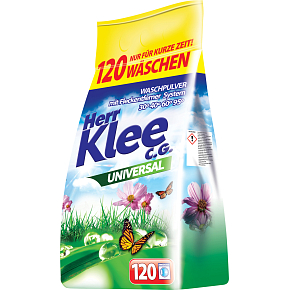 Herr Klee Universal prací prášok, 120 prania, 10 kg