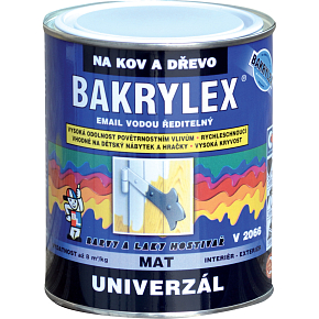 Bakrylex Univerzál mat V2066 farba na drevo a kov 0199 čierna, 700 g Bakrylex Univerzál mat V2066 farba na drevo a kov 0199 čierna, 700 g