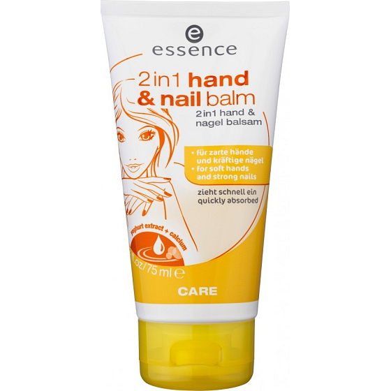 Essence 2v1 Hand & Nail Balm krém na ruky a nechty 75 ml