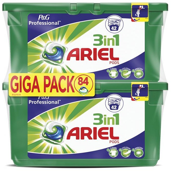 Ariel 3v1 Regular gélové kapsule na pranie bielizne 84 kusov 2 x 1255,8 g