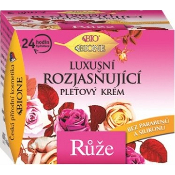 Bione Cosmetics Ruža luxusný rozjasňujúci pleťový krém pre všetky typy pleti 51 ml