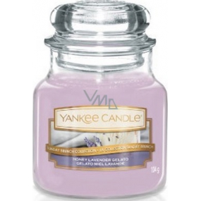 Yankee Candle Honey Lavender Gelato - Levanduľová zmrzlina s medom vonná sviečka Classic malá sklo 104 g