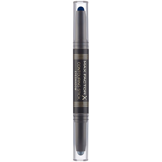 Max Factor Contouring Stick Eyeshadow 2v1 krémové očné tiene v ceruzke odtieň 03 Midnight Blue & Silver Storm 15 g