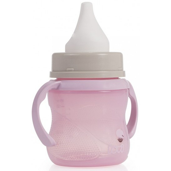Lovi Retro Hrnček tréningový ružový, neobsahuje BPA pre deti od 6 mesiacov 150 ml