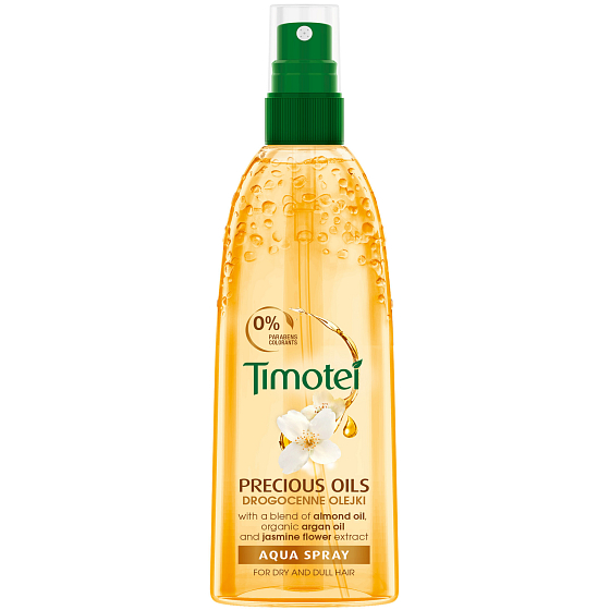 Timotei Presious Oils Vzácne oleje skrášľujúce sprej na suché vlasy bez lesku 150 ml