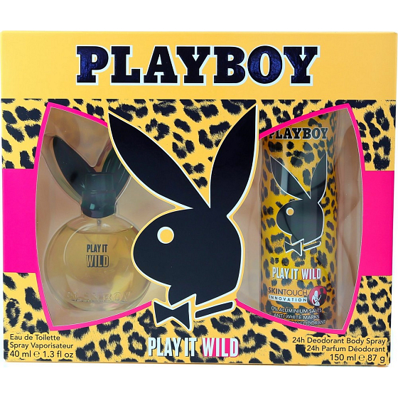Playboy Play It Wild for Her toaletná voda pre ženy 40 ml + dezodorant sprej 150 ml, darčeková sada