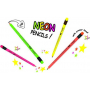 Y-Plus+ Star Neon grafitové ceruzky s gumovým trojuholníkom 8 mm 6 ks mix neónových farieb
