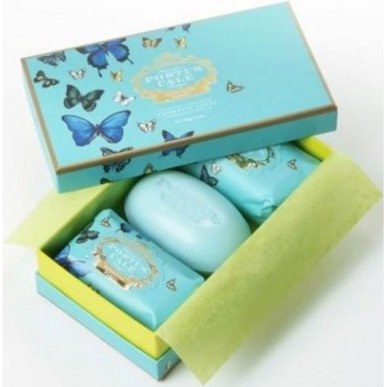 Castelbel Butterfly - Citrusy, zimolez a magnólia toaletné mydlo 3 x 150 g, kozmetická sada pre ženy