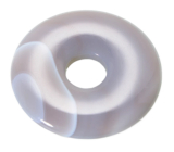Achát sivý Donut prírodný kameň 30 mm