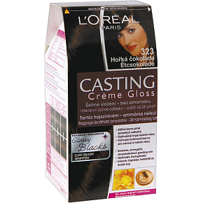 L'Oréal Casting Crème Gloss farba na vlasy horká čokoládová 323 L'Oréal Casting Crème Gloss farba na vlasy horká čokoládová 323