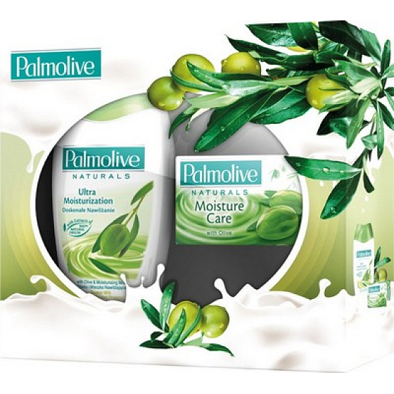 Palmolive Naturals Olive Milk sprchový gél 250 ml + tuhé mydlo 90 g, Olivový dotyk kozmetická sada