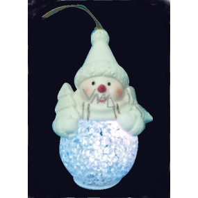 Snehuliak svietiace LED 12 cm, 1 kus