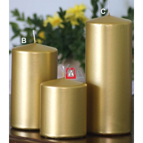 Lima Metal Serie sviečka zlatá valec 80 x 100 mm 1 kus