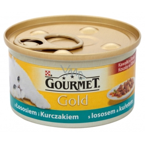 Gourmet Gold Cat Losos a kuracie kúsky konzerva pre dospelé mačky 85 g