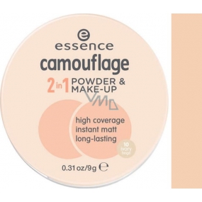 Essence Camouflage 2v1 púder a make-up 10 Ivory Beige 9 g