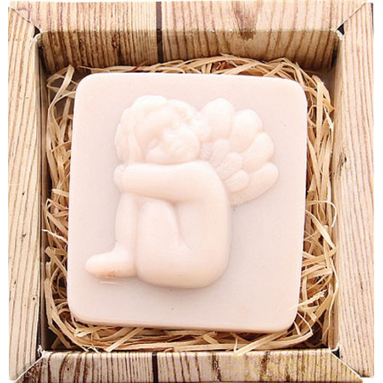 Bohemia Gifts Anjel sediaci ručne vyrábané toaletné mydlo v krabičke 80 g