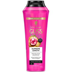 Gliss Kur Supreme Length šampón na dlhé vlasy náchylné k poškodeniu a mastným korienkom 250 ml