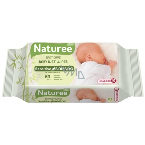 Spa Cotton Bambus Nature Sensitive vlhčené obrúsky pre deti 63 kusov