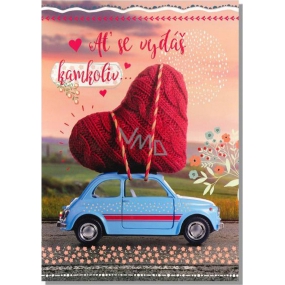 Albi Hracie prianie do obálky Z lásky Srdce na autíčku Aj ll by There For You 14,8 x 21 cm