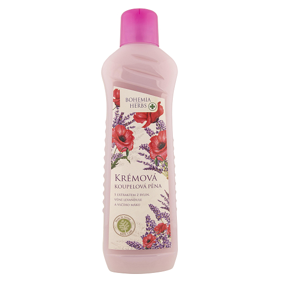 Bohemia Gifts Levanduľa a Vlčí mak krémová pena do kúpeľa 1000 ml