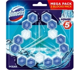 Domestos Power 5 Ocean Wc tuhý blok 3 x 55 g