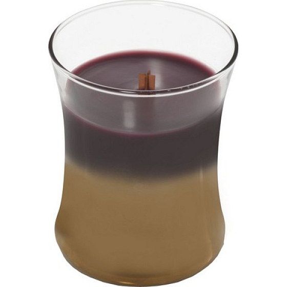 WoodWick Floral Nights Dark Poppy vonná sviečka s dreveným knôtom a viečkom sklenená stredná 275 g Limited 2019