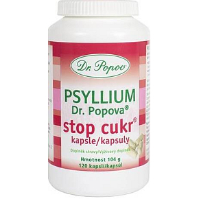 Dr. Popov Psyllium Stop Cukor kapsuly 120 kusov 104 g Dr. Popov Psyllium Stop Cukor kapsuly 120 kusov 104 g