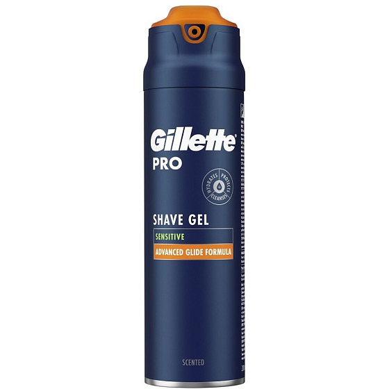 Gillette Pro Sensitive gél na holenie pre mužov 200 ml