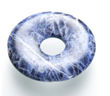 Sodalit Donut prírodný kameň 30 mm, komunikačný kameň