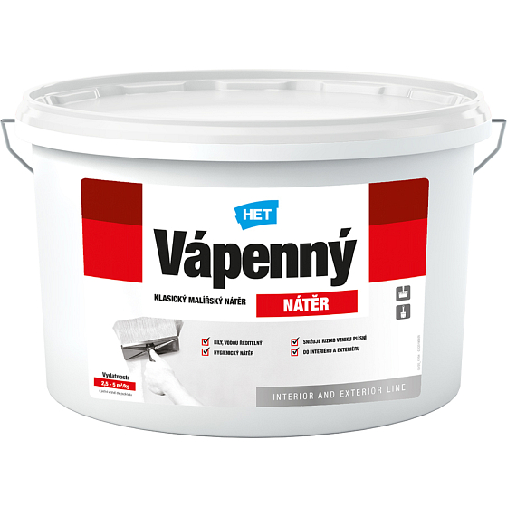 HET vápenný nátěr, biely, 6 kg