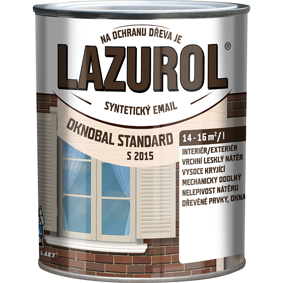 LAZUROL Oknobal Standard farba na okná S2015, biela, 600 ml