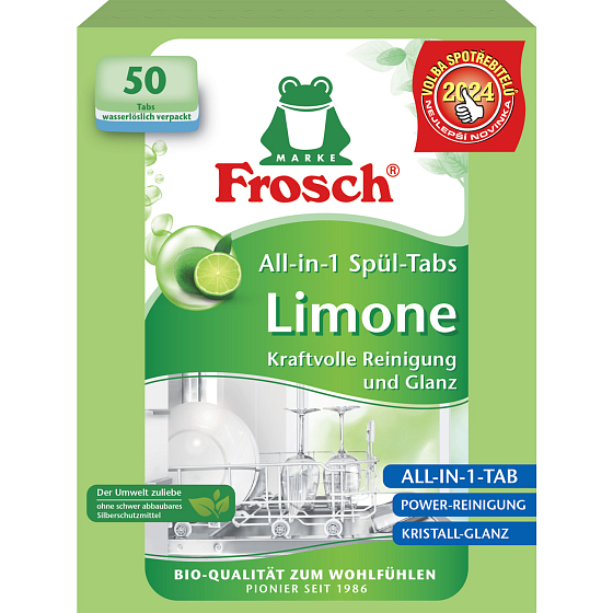 Frosch Eko All-in-1 Citrón tablety do umývačky, 50 ks