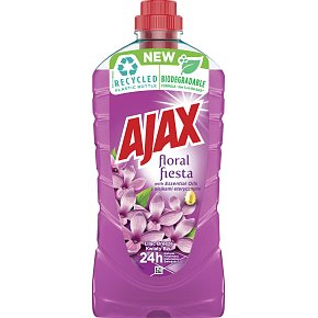 Ajax na podlahy a povrchy Floral Fiesta Lilac Breeze univerzálny čistiaci prostriedok, šeřík, 1 l