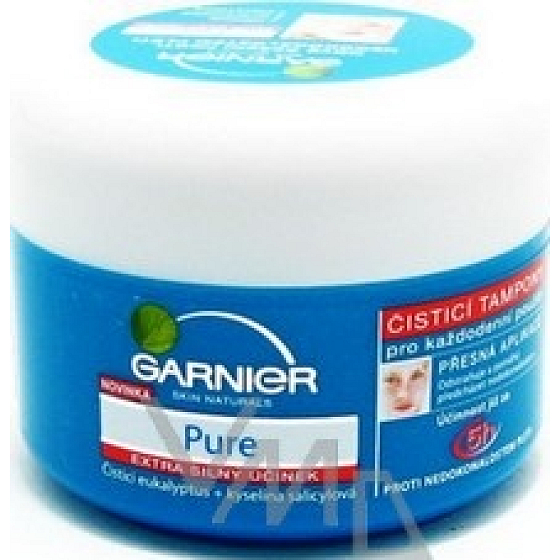 Garnier Skin Naturals Pure čistiace tampóny pre každodenné použitie 56 ks
