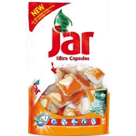 Jar Orange Ultra Capsules Vankúšiky do umývačky riadu 27 kusov