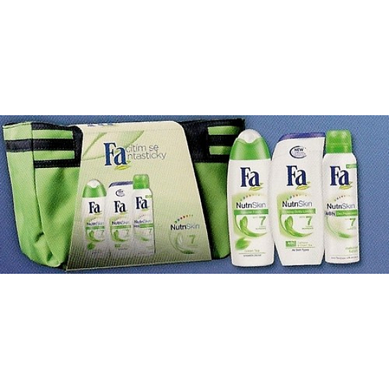 Fa NutriSkin Green Tea sprchový gél + deodorant sprej + telové mlieko, kozmetická sada
