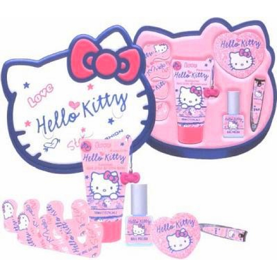 Hello Kitty Krém na ruky + lak na nechty + pilník na nechty pre deti darčeková sada