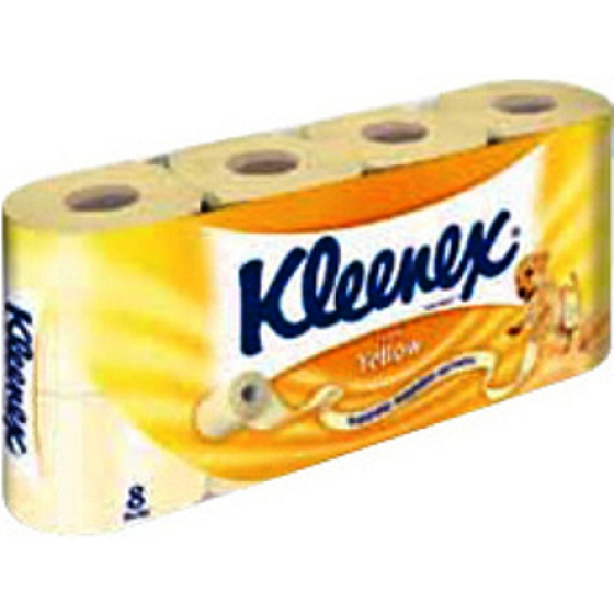 Kleenex Yellow toaletný papier 2 vrstvový 8 roliek žltý 180 útržkov
