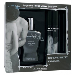 Jeanne Arthes Rocky Man toaletná voda 100 ml + deodorant sprej 200 ml, darčeková sada