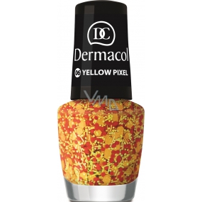 Dermacol Nail Polish with Effect lak na nechty s efektom 06 Yellow Pixel 5 ml