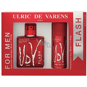 Ulric de Varens UDV Flash toaletná voda 60 ml + dezodorant sprej 50 ml, darčeková sada