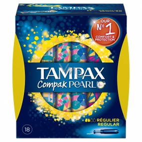 Tampax Compak Pearl Regular dámske tampóny s aplikátorom 18 kusov