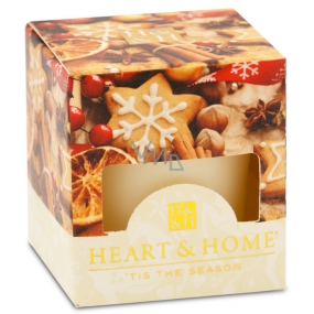 Heart & Home Vianočné korenia Sójová vonná sviečka bez obalu horí až 15 hodín 53 g