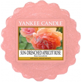 Yankee Candle Sun Drenched Apricot Rose - Vyšisovaná marhuľová ruža vonný vosk do aromalampy 22 g