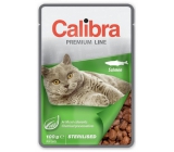 Calibra Premium Losos v omáčke kompletné krmivo pre dospelé sterilizované mačky vrecko 100 g