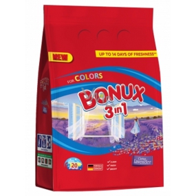 Bonux Color Caring Lavender 3v1 prací prášok na farebnú bielizeň 20 dávok 1,5 kg