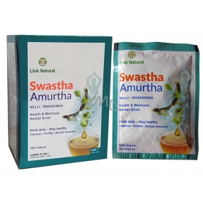 Swastha Amurtha bylinný nápoj na prechladnutie, imunitu, pečeň, kĺby, trávenie, dýchacích ciest, močových ciest, duševné i fyzické pohody sáčky 7 x 4 g