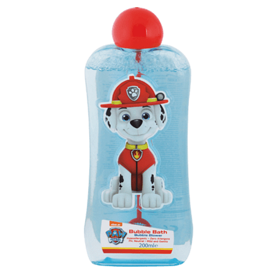 Paw Patrol Tlapková patrola kúpeľový a sprchový gél bublinkový s bublifukom pre deti 200 ml